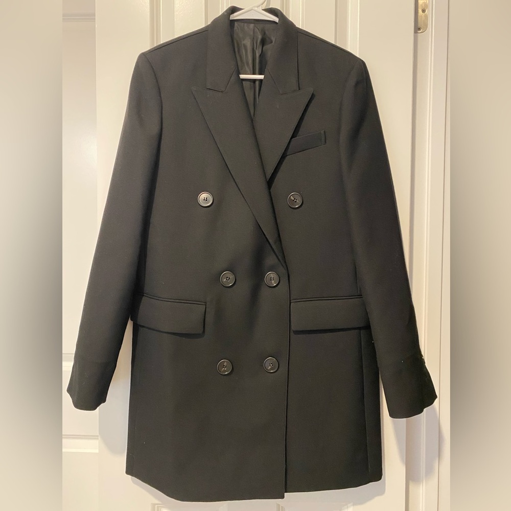 Theory Double Breasted Wool Coat